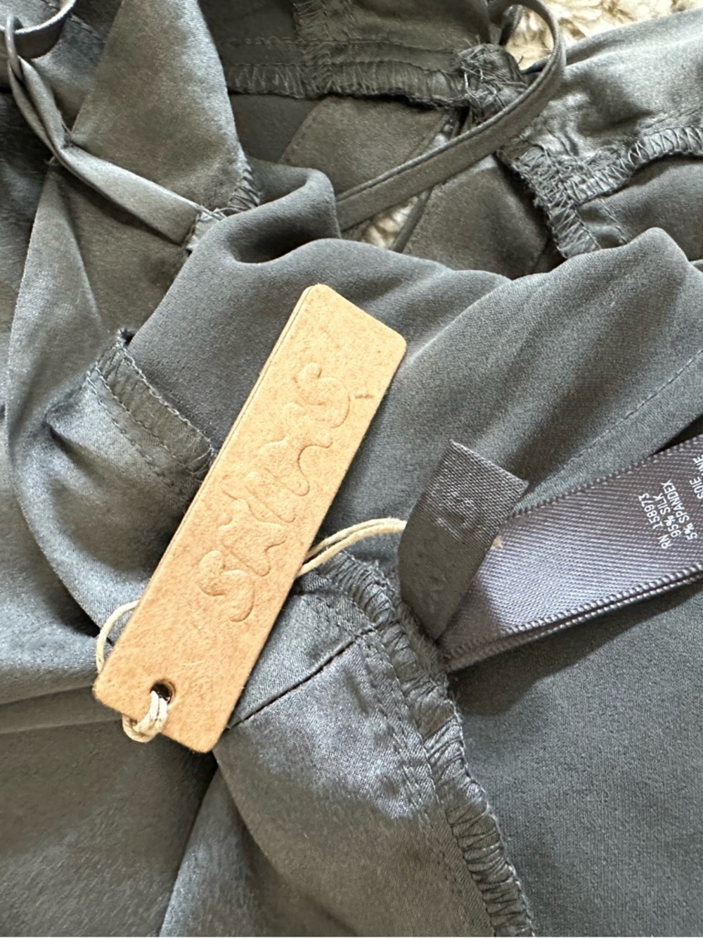 SKIMS Gunmetal Silk Teddy Size L - Picture 4 of 4